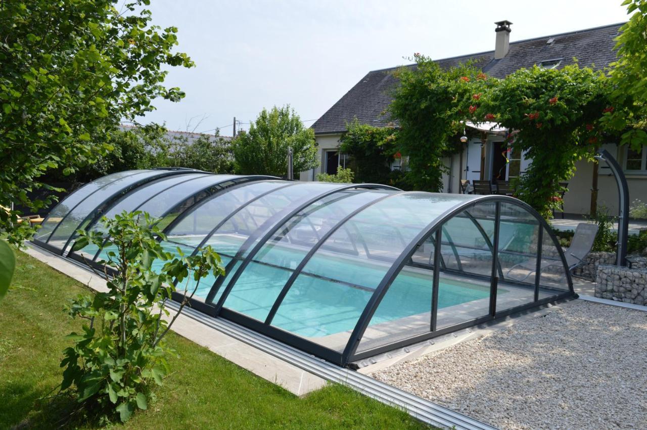 Au Coeur Du Bien-Etre, Gite Avec Piscine Chauffee Et Couverte, Spa, Sauna, Massages Monteaux Zewnętrze zdjęcie